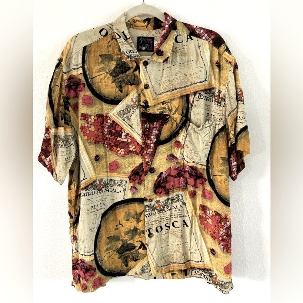 Vintage Jams World Opera Tosca Hawaiian Shirt Large Men - Picture 14 of 15